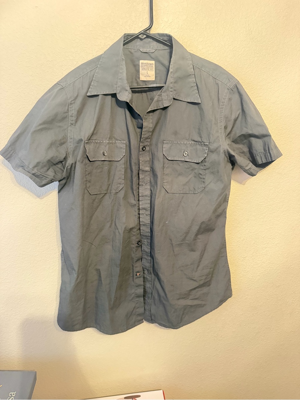 Mossimo Supply Co. Men's Short-Sleeve Button-Down Shirt - Gray